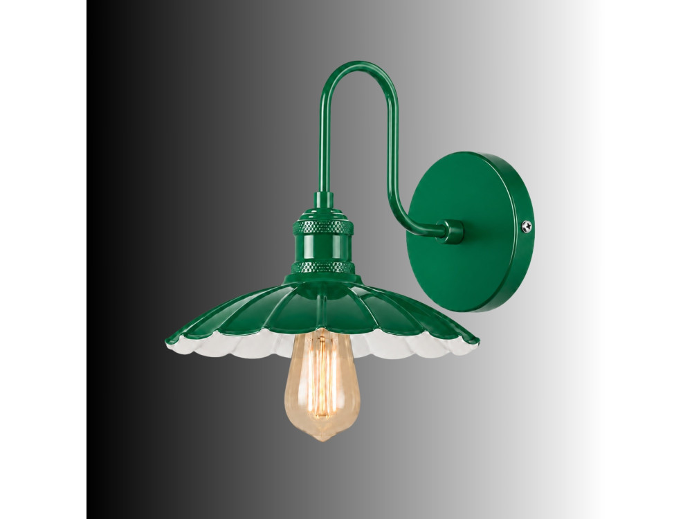 Aplique de pared de metal «Volan» - 25 x 30 cm - Verde
