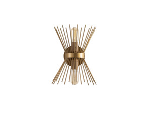 Aplique de pared de metal «Kirpi» - 23 x 23 cm - Dorado