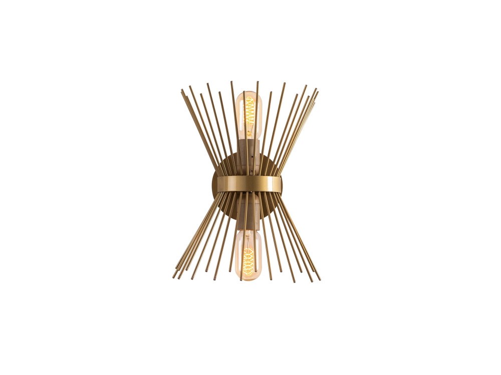 Aplique de pared de metal «Kirpi» - 23 x 23 cm - Dorado