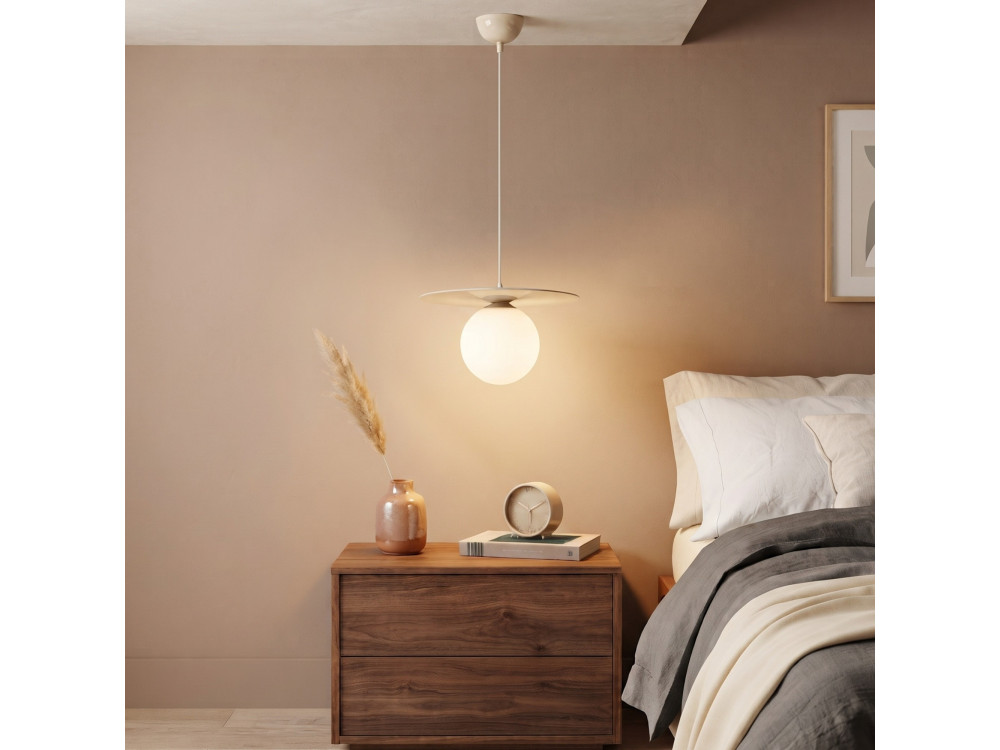 Lámpara colgante de metal «Vesper» - 40 x 40 cm - Beige