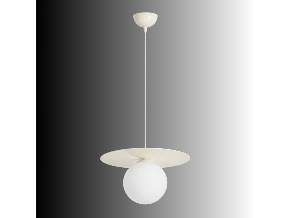 Lámpara colgante de metal «Vesper» - 40 x 40 cm - Beige