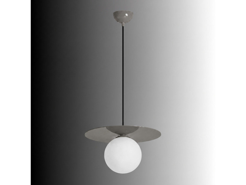 Lámpara colgante de metal «Vesper» - 40 x 40 cm - Gris
