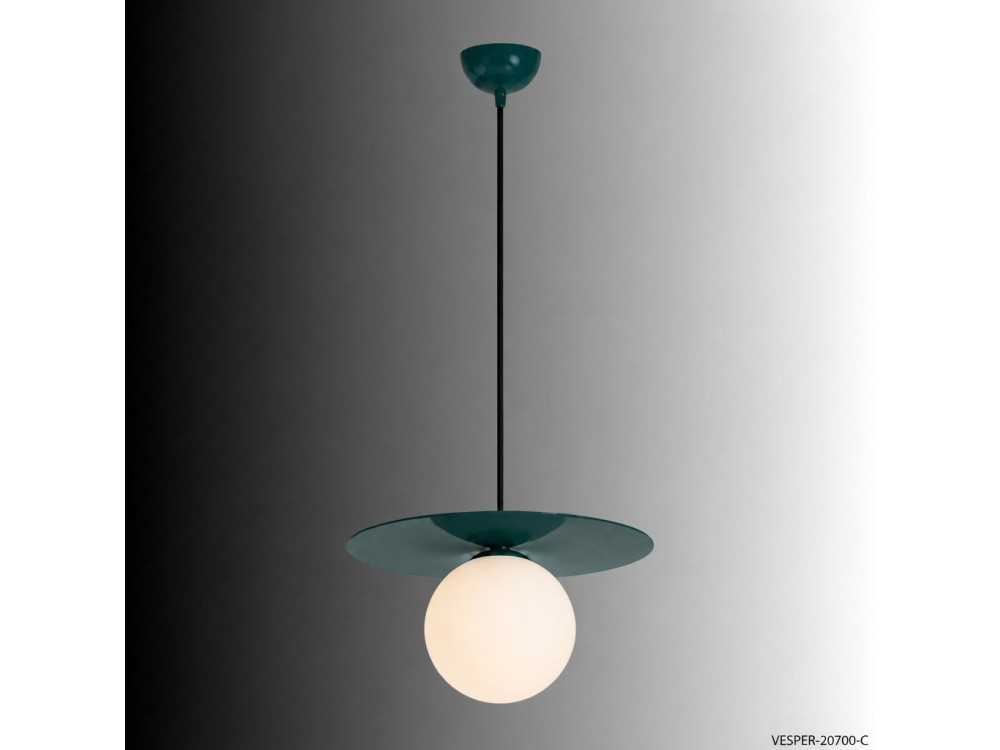 Lámpara colgante de metal «Vesper» - 40 x 40 cm - Verde