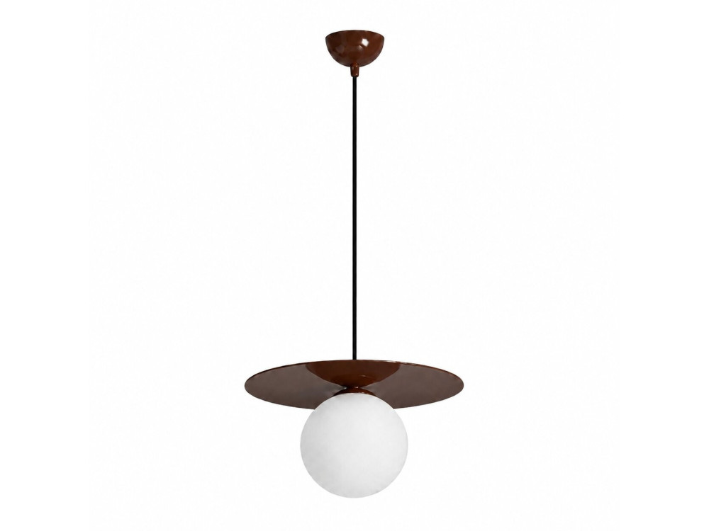 Lámpara colgante de metal «Vesper» - 40 x 40 cm - Marrón
