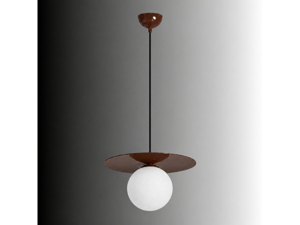 Lámpara colgante de metal «Vesper» - 40 x 40 cm - Marrón