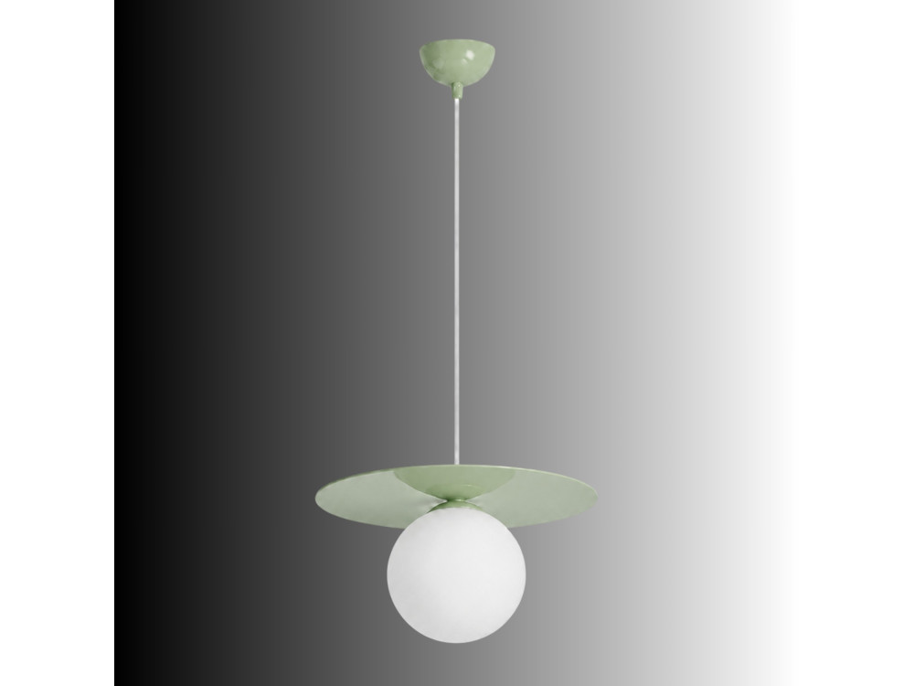 Lámpara colgante de metal «Vesper» - 40 x 40 cm - Verde