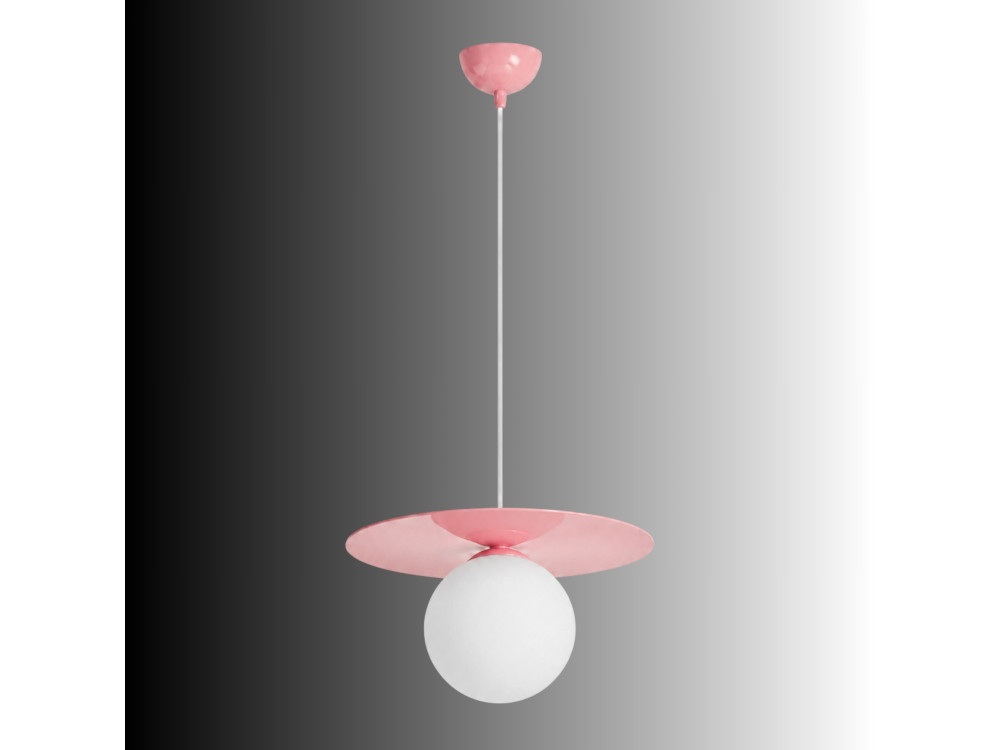 Lámpara colgante de metal «Vesper» - 40 x 40 cm - Rosa