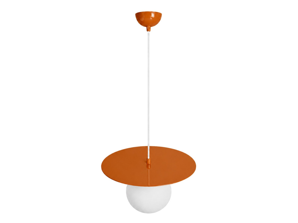 Lámpara colgante de metal «Vesper» - 40 x 40 cm - Naranja