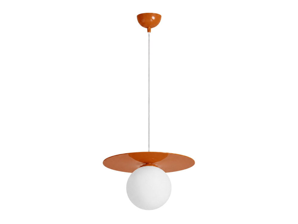 Lámpara colgante de metal «Vesper» - 40 x 40 cm - Naranja