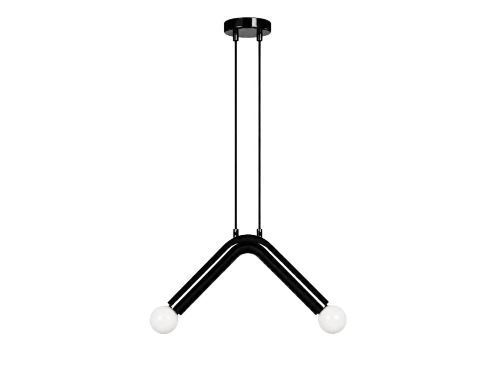 Lámpara colgante de metal «Balance» - 33 x 15 cm - Negro