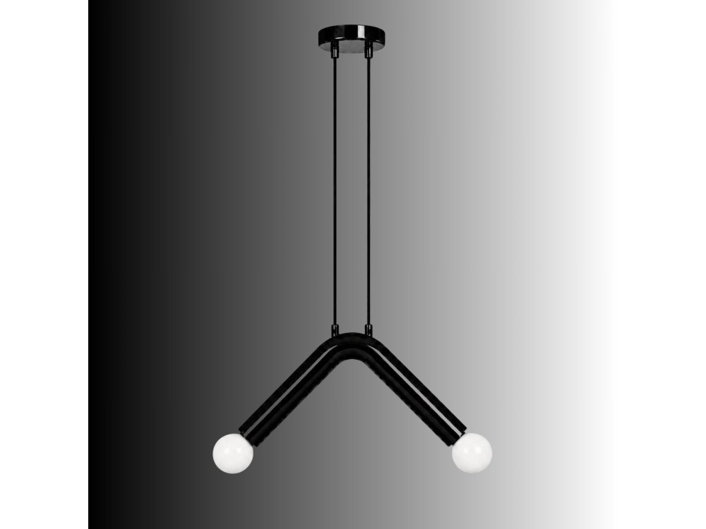 Lámpara colgante de metal «Balance» - 33 x 15 cm - Negro