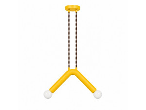 Lámpara colgante de metal «Balance» - 33 x 15 cm - Amarilla