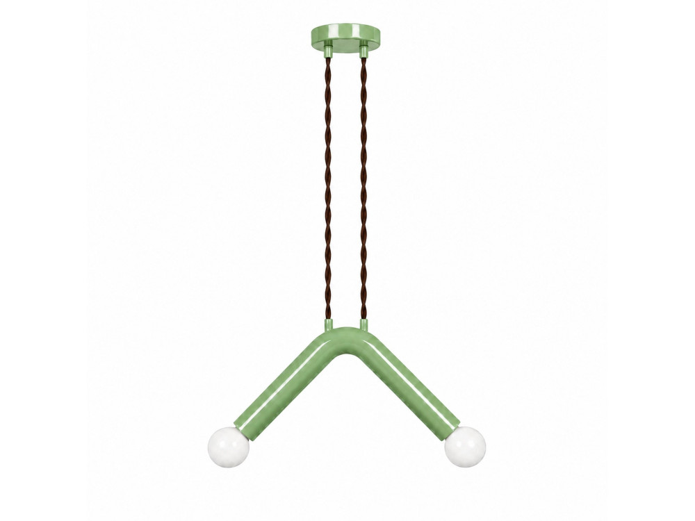 Lámpara colgante de metal «Balance» - 33 x 15 cm - Verde