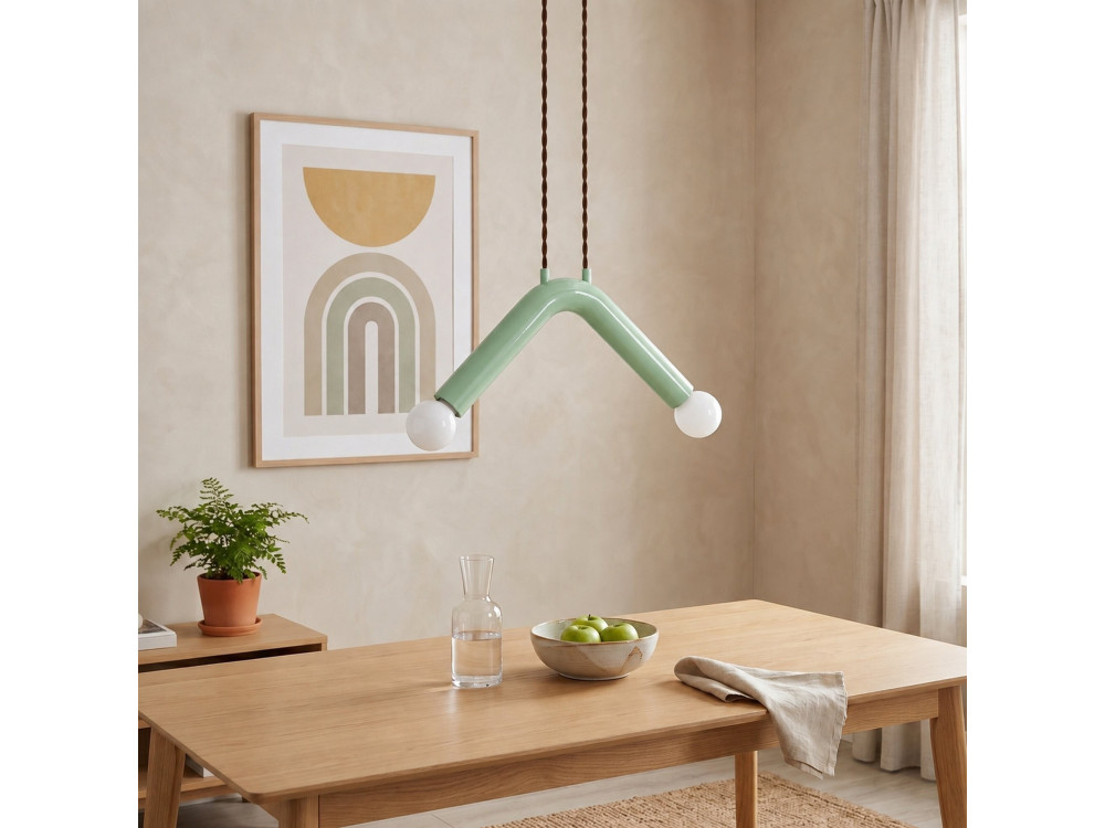 Lámpara colgante de metal «Balance» - 33 x 15 cm - Verde