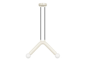Lámpara colgante de metal «Balance» - 33 x 15 cm - Blanca