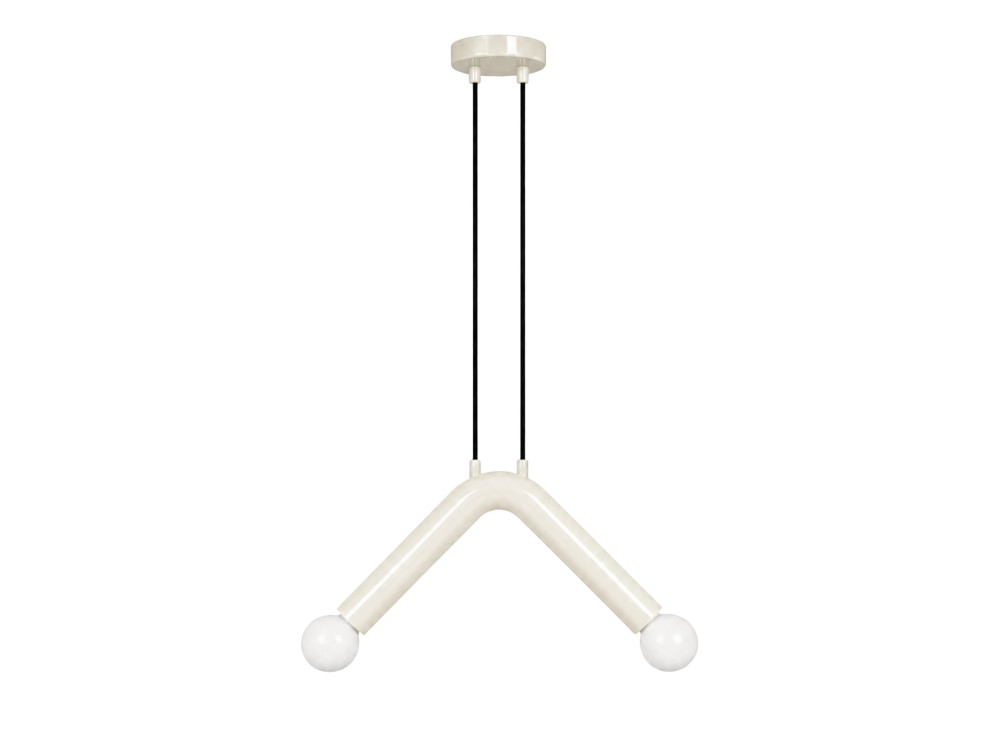 Lámpara colgante de metal «Balance» - 33 x 15 cm - Blanca
