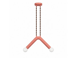 Lámpara colgante de metal «Balance» - 33 x 15 cm - Rosa
