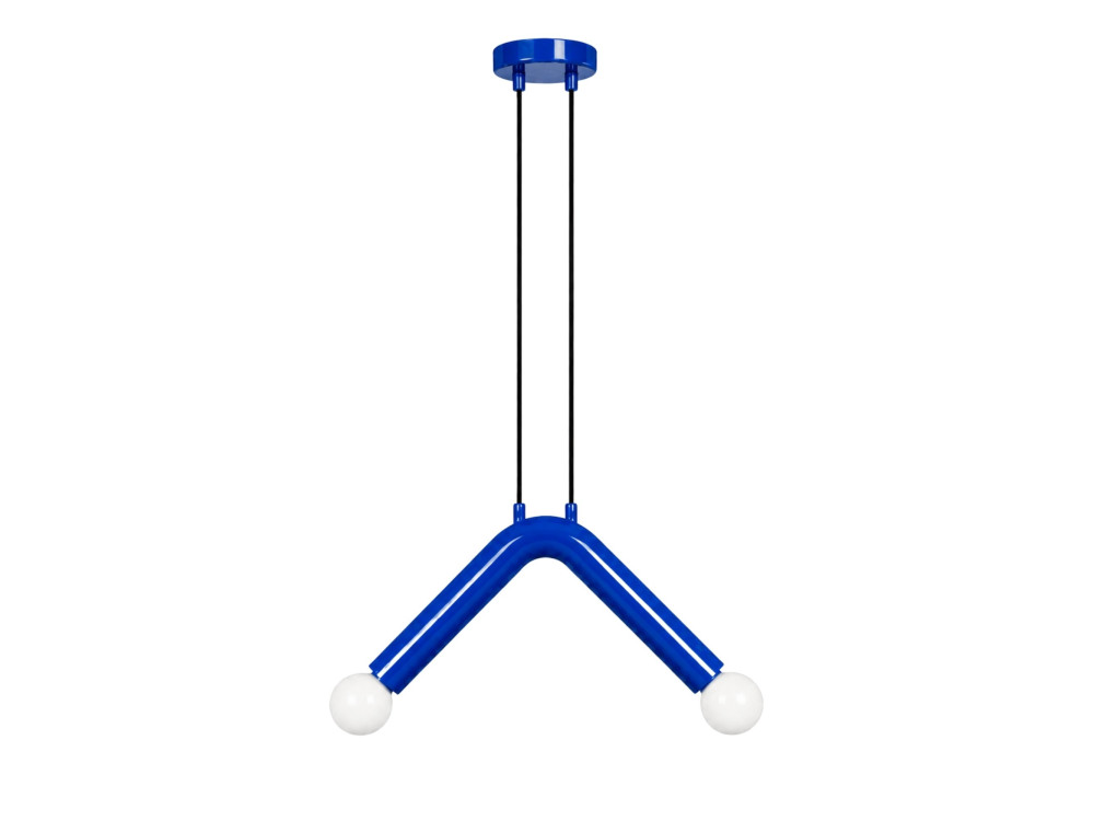 Lámpara colgante de metal «Balance» - 33 x 15 cm - Azul