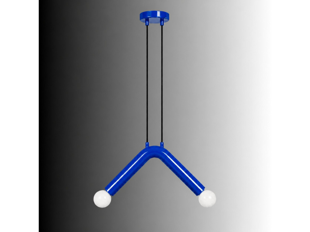 Lámpara colgante de metal «Balance» - 33 x 15 cm - Azul