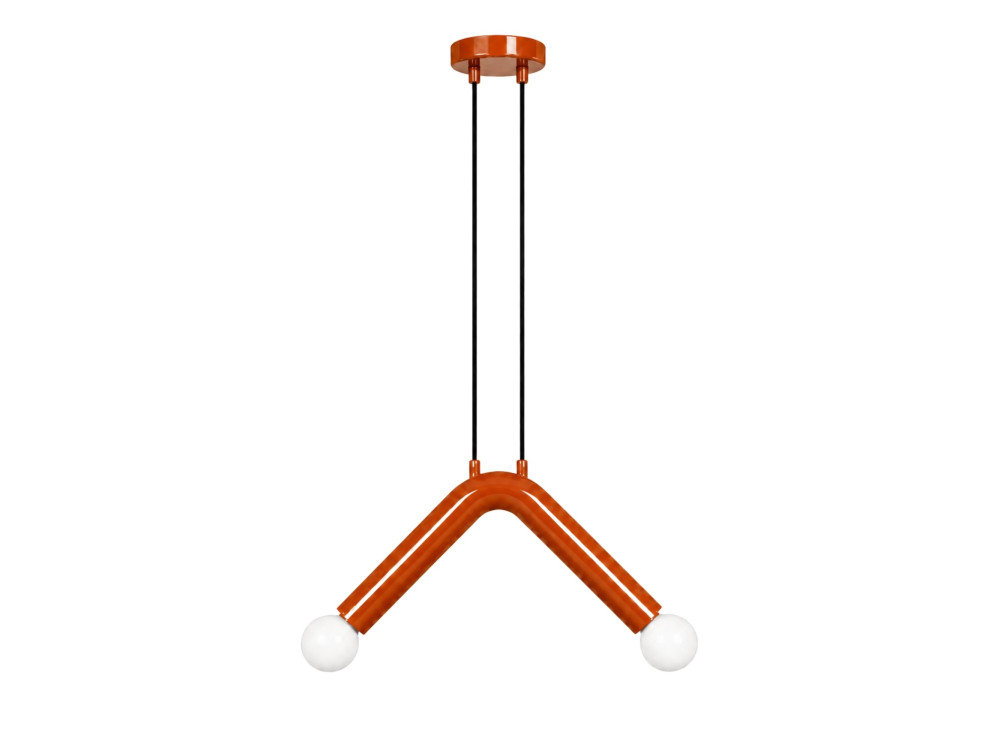 Lámpara colgante de metal «Balance» - 33 x 15 cm - Naranja