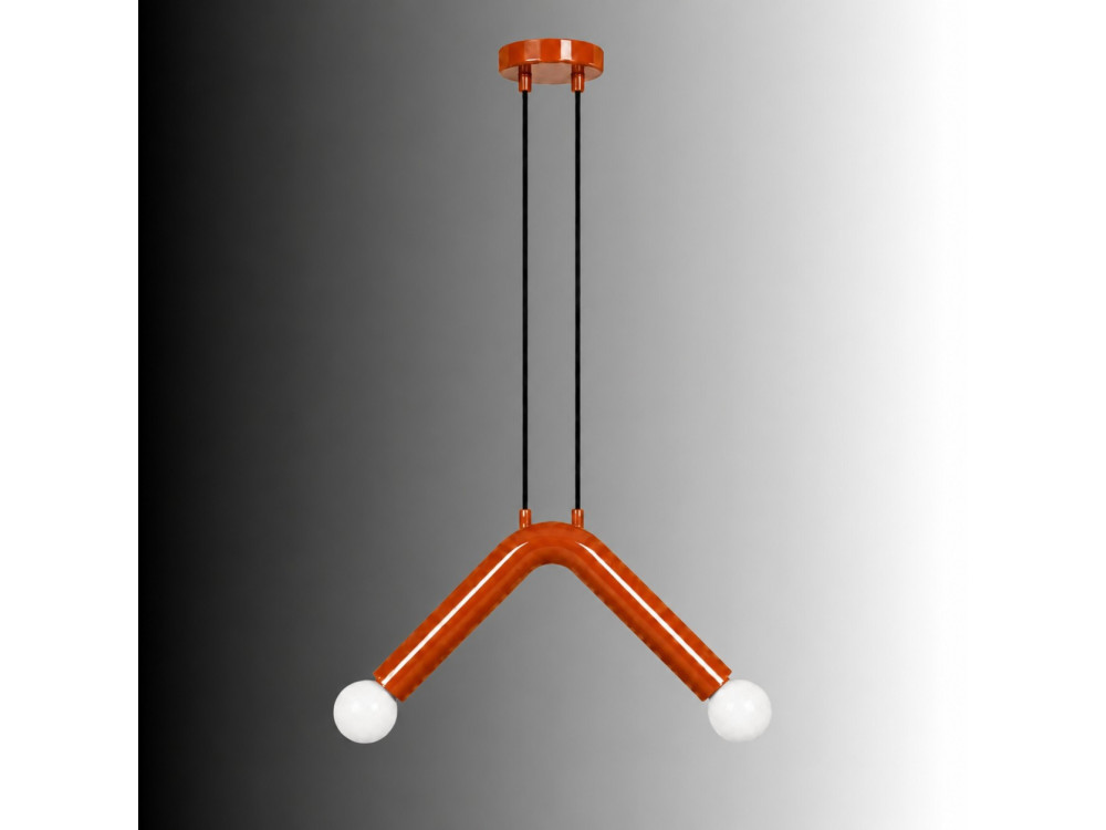 Lámpara colgante de metal «Balance» - 33 x 15 cm - Naranja