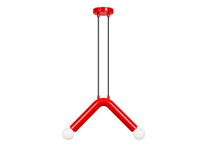 Lámpara colgante de metal «Balance» - 33 x 15 cm - Rojo