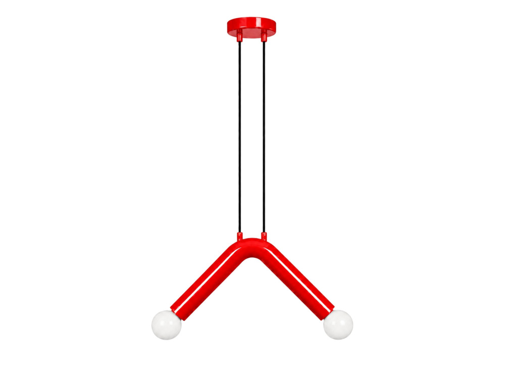 Lámpara colgante de metal «Balance» - 33 x 15 cm - Rojo