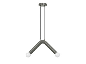 Lámpara colgante de metal «Balance» - 33 x 15 cm - Gris