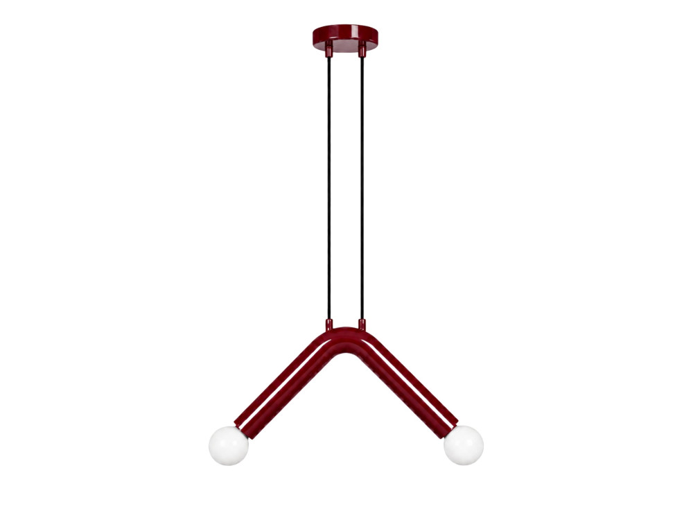 Lámpara colgante de metal «Balance» - 33 x 15 cm - Rojo