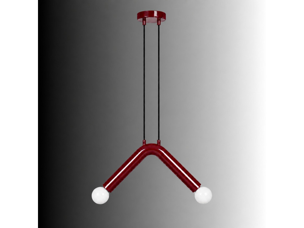 Lámpara colgante de metal «Balance» - 33 x 15 cm - Rojo