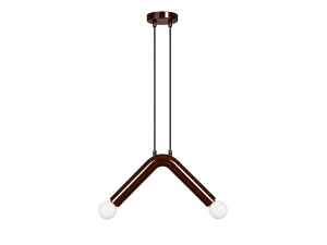 Lámpara colgante de metal «Balance» - 33 x 15 cm - Marrón