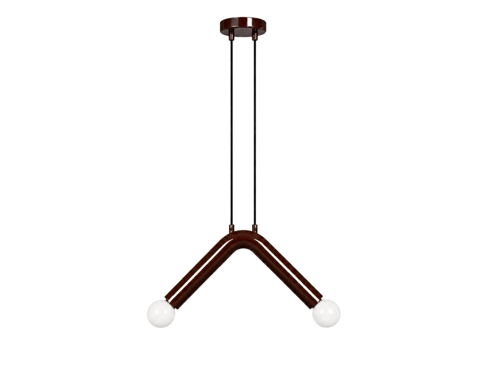 Lámpara colgante de metal «Balance» - 33 x 15 cm - Marrón