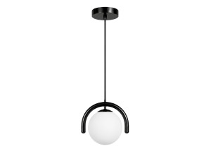 Lámpara colgante de metal «GEDIK-20441» - 20 x 20 cm - Negro