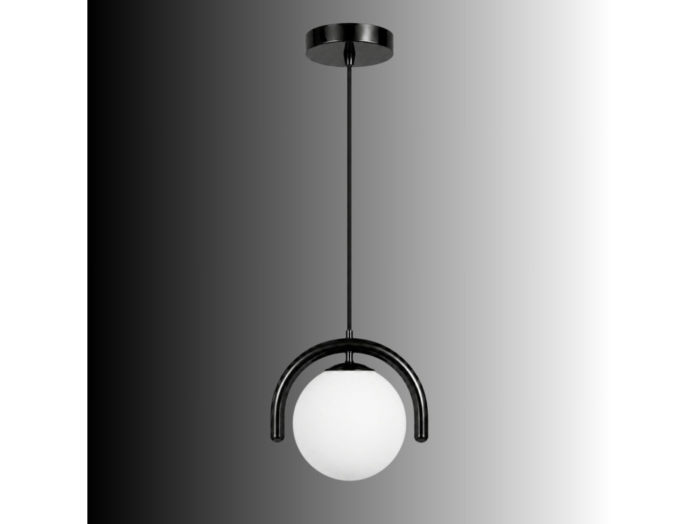 Lámpara colgante de metal «GEDIK-20441» - 20 x 20 cm - Negro