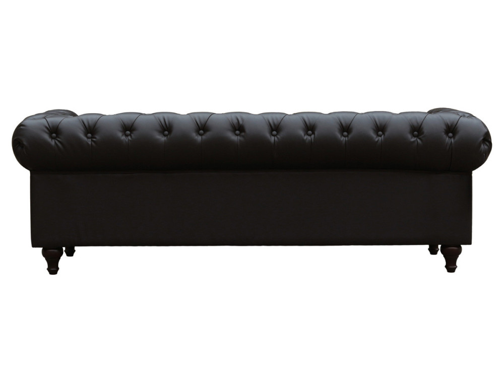 Sofá Chesterfield "Aliza"  3 plazas - Marron