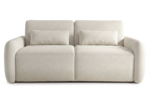 Sofá cama convertible «Aurelie» - Colchón de 18 cm - Ancho de la superficie de descanso: 140 cm - 3 plazas - Beige