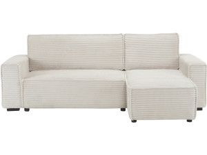 Sofá esquinero de pana "Opera" - 3 plazas - Beige