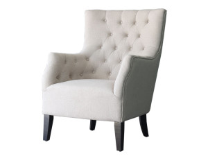 Sillón escandinavo "Duchesse" en tela - Beige