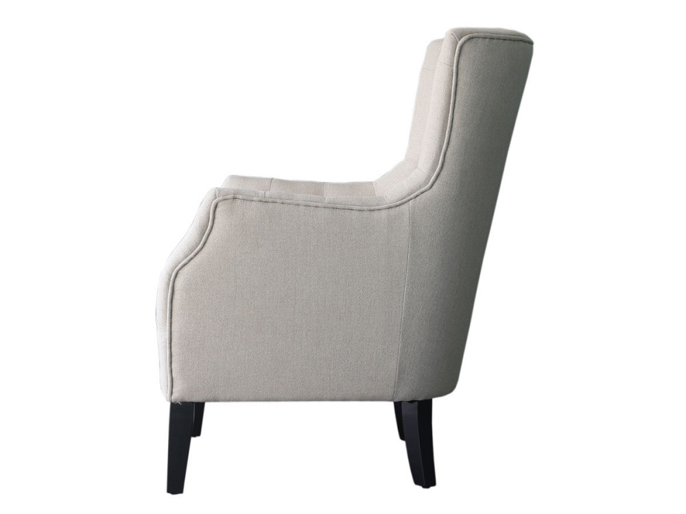 Sillón escandinavo "Duchesse" en tela - Beige