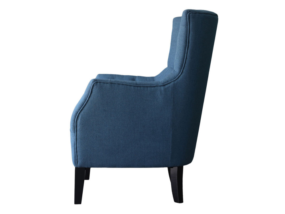 Sillón escandinavo "Duchesse" en tela - Azul oscuro