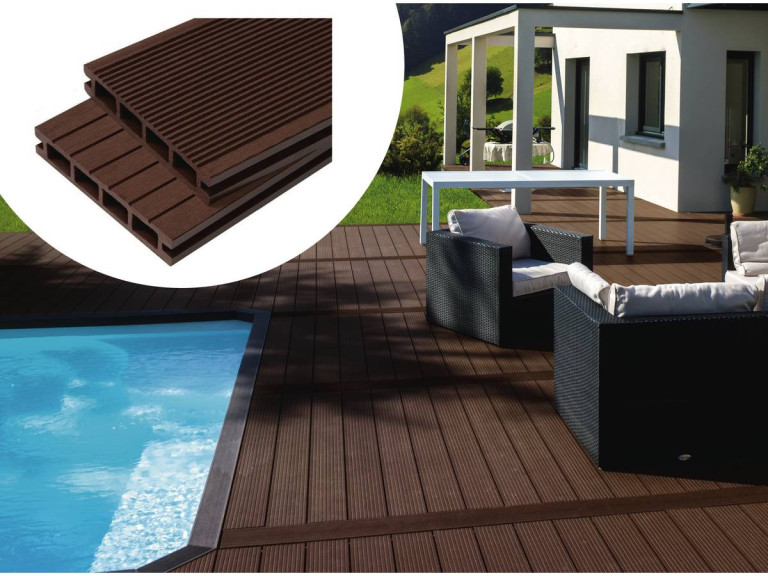 Pack 5m2 - Lamas alveolares en composite para terraza - Marron