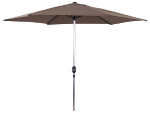 Parasol de jardín de aluminio - Sol - Circular - Ø 3m - Gris topo