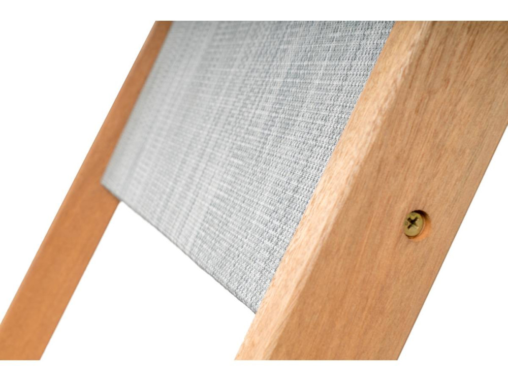 Conjunto de 2 Sillas plegables en madera exótica "Seoul" - Maple - Gris