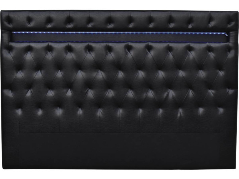 Cabecero LED "Deco" - 180 x 200 cm - Negro