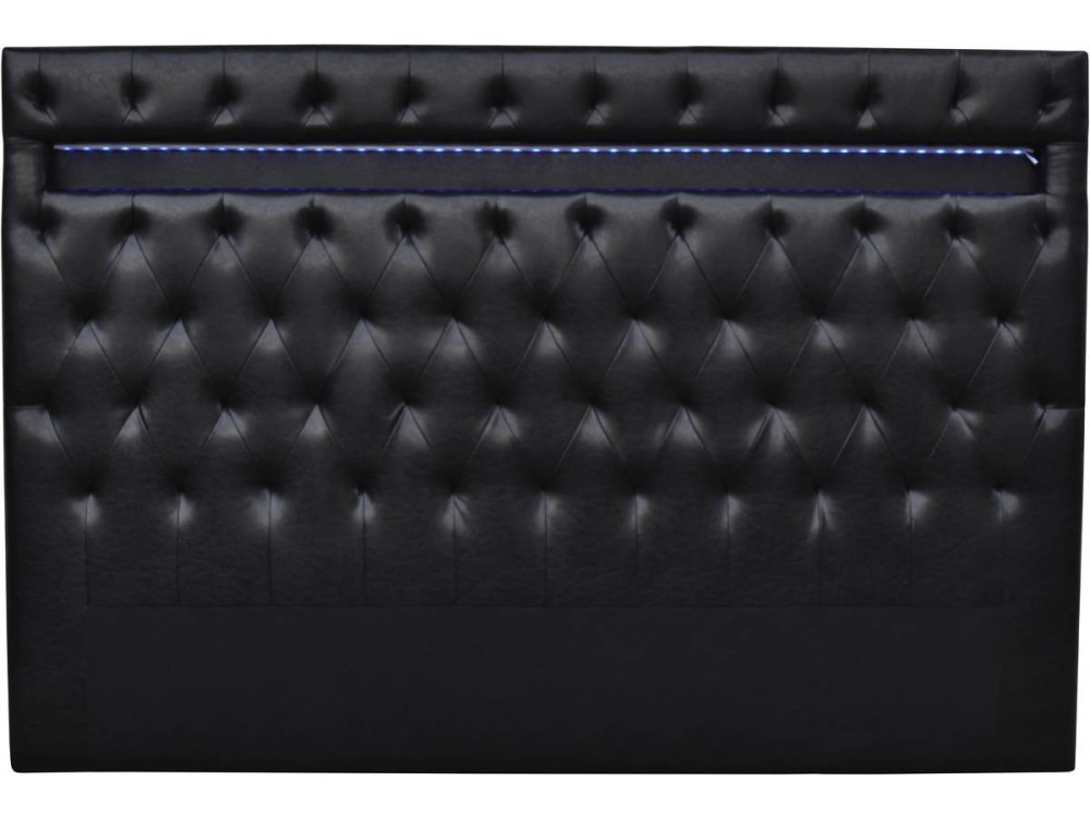 Cabecero LED "Deco" - 180 x 200 cm - Negro