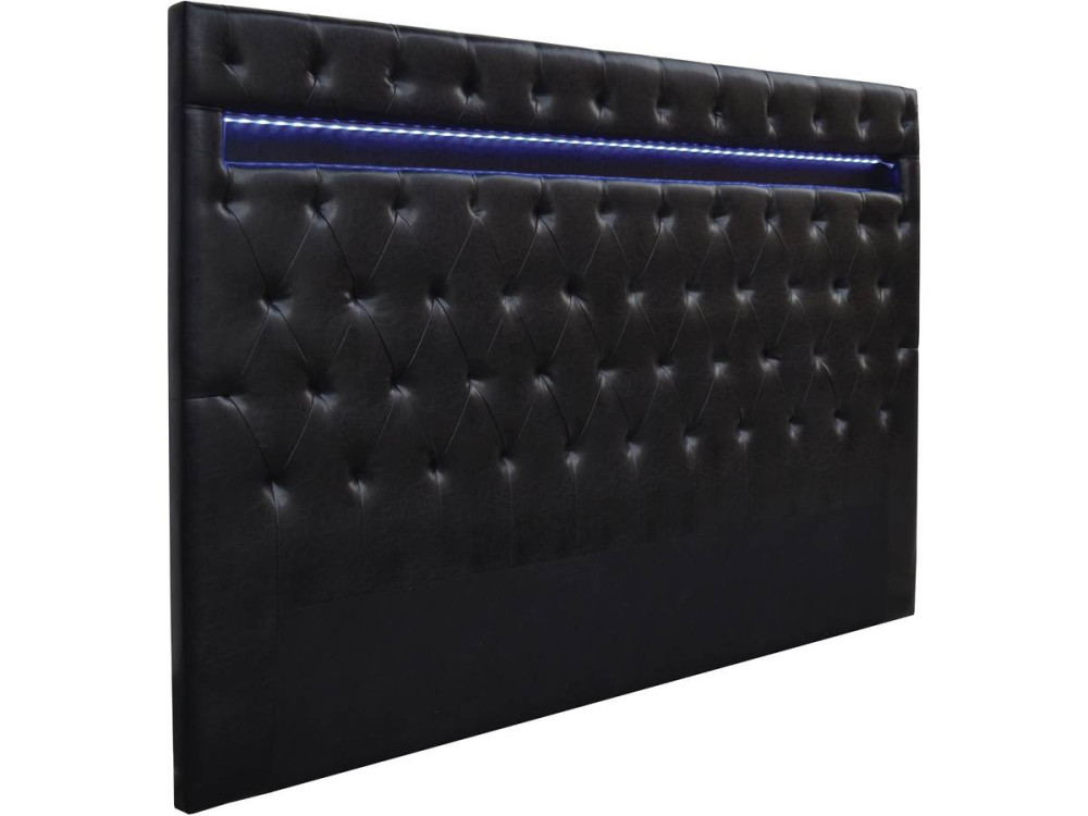 Cabecero LED "Deco" - 180 x 200 cm - Negro
