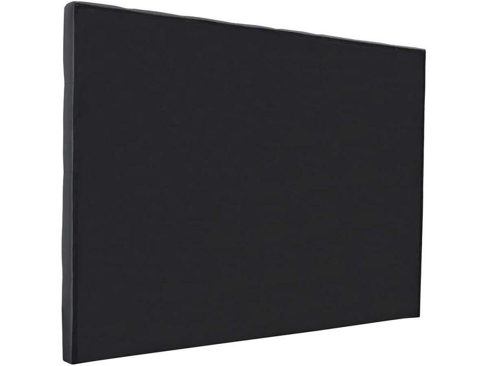 Cabecero de cama acolchado 160cm"Déco" en PVC - Gris oscuro