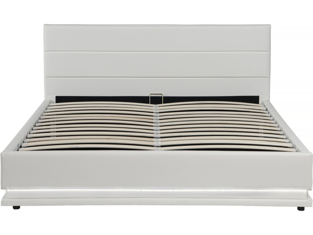 Cama con LED "Anastasia" - 140 x 190 cm - Blanco