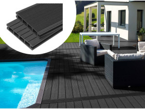 Pack 5m2 - Lamas alveolares en composite para terraza - Gris oscuro