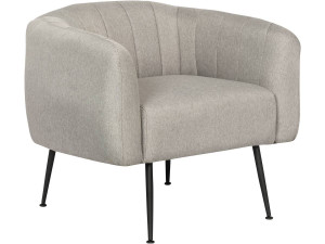 Sillón de tela "Diana" -  81 x 73 x 72 cm - Gris claro